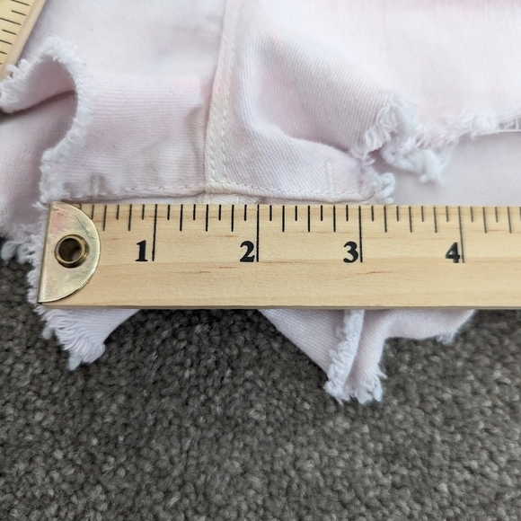 Bdg high rise cheeky neon pink and white tie dye denim jean shorts waist 25 - Picture 7 of 10